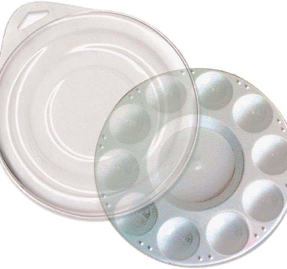 10-Well Round Plastic Palette W/Cover