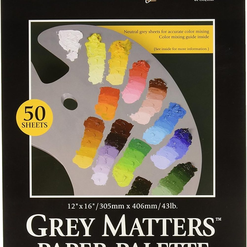 Jack Richeson Grey Matters Paper Palette, 12 by 16-Inch, 50 Sheets - JACK-100281